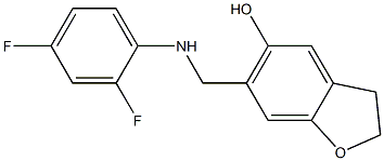 2,3-Dihydro-6-(2,4-difluorophenylaminomethyl)benzofuran-5-ol Structure