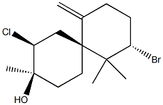 (3R,4S,6S,10S)-10-Bromo-4-chloro-3,11,11-trimethyl-7-methylenespiro[5.5]undecan-3-ol 구조식 이미지