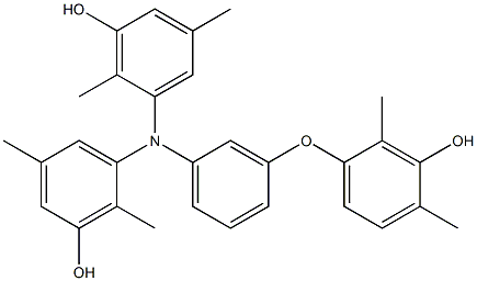 N,N-Bis(3-hydroxy-2,5-dimethylphenyl)-3-(3-hydroxy-2,4-dimethylphenoxy)benzenamine Structure