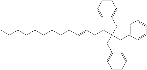 (3-Tridecenyl)tribenzylaminium Structure
