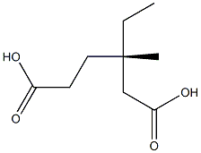 [S,(-)]-3-Ethyl-3-methylhexanedioic acid 구조식 이미지