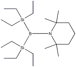 1-[Bis(triethylsilyl)boryl]-2,2,6,6-tetramethylpiperidine Structure