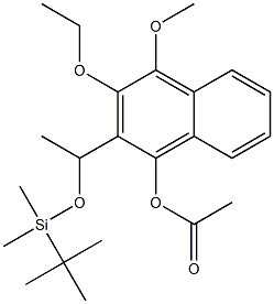 1-Acetoxy-2-[1-[[tert-butyldimethylsilyl]oxy]ethyl]-3-ethoxy-4-methoxynaphthalene 구조식 이미지
