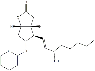 (1S,5R,6R,7R)-6-[(1E,3S)-3-Hydroxy-1-octenyl]-7-(tetrahydro-2H-pyran-2-yloxy)-2-oxabicyclo[3.3.0]octan-3-one Structure