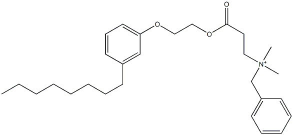 N,N-Dimethyl-N-benzyl-N-[2-[[2-(3-octylphenyloxy)ethyl]oxycarbonyl]ethyl]aminium Structure