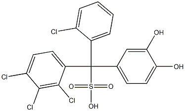 (2-Chlorophenyl)(2,3,4-trichlorophenyl)(3,4-dihydroxyphenyl)methanesulfonic acid Structure