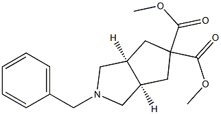 (1R,5S)-3-Benzyl-3-azabicyclo[3.3.0]octane-7,7-dicarboxylic acid dimethyl ester Structure