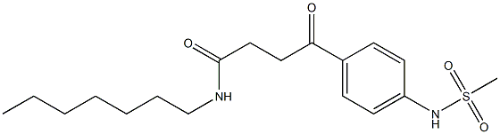 N-Heptyl-4-(4-methylsulfonylaminophenyl)-4-oxobutyramide 구조식 이미지