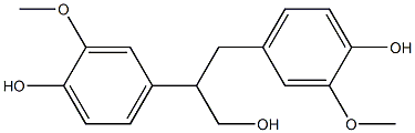 4,4'-(3-Hydroxypropane-1,2-diyl)bis(2-methoxyphenol) Structure