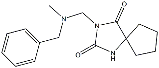 3-[[Benzyl(methyl)amino]methyl]-2,4-dioxo-1,3-diazaspiro[4.4]nonane 구조식 이미지