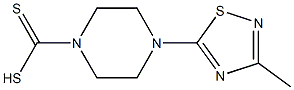 4-(3-Methyl-1,2,4-thiadiazol-5-yl)-1-piperazinecarbodithioic acid 구조식 이미지