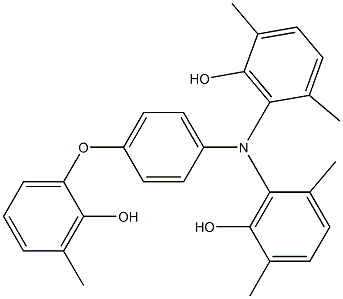 N,N-Bis(6-hydroxy-2,5-dimethylphenyl)-4-(2-hydroxy-3-methylphenoxy)benzenamine 구조식 이미지