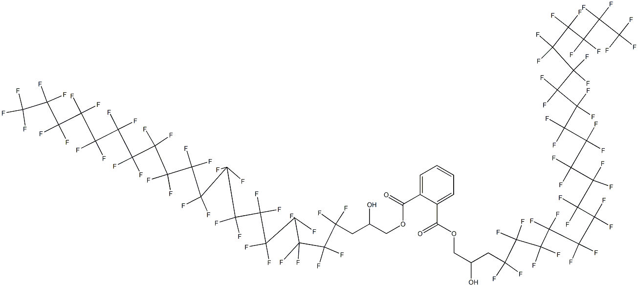 Phthalic acid di[3-(nonatriacontafluorononadecyl)-2-hydroxypropyl] ester 구조식 이미지