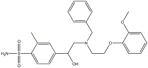 4-[2-[Benzyl[2-(2-methoxyphenoxy)ethyl]amino]-1-hydroxyethyl]-2-methylbenzenesulfonamide Structure