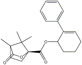 (1S)-4,7,7-Trimethyl-3-oxo-2-oxabicyclo[2.2.1]heptane-1-carboxylic acid 2-phenyl-2-cyclohexen-1-yl ester Structure