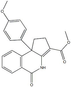 1,4,5,9b-Tetrahydro-9b-(4-methoxyphenyl)-5-oxo-2H-cyclopent[c]isoquinoline-3-carboxylic acid methyl ester Structure