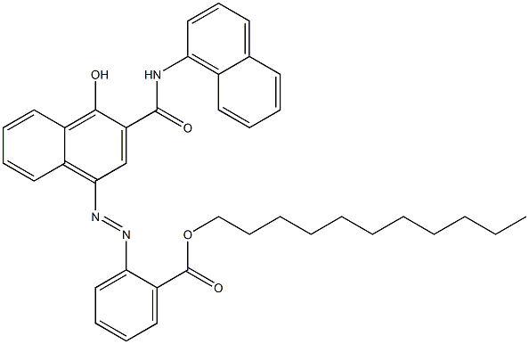 1-Hydroxy-4-[2-(undecyloxycarbonyl)phenylazo]-N-(1-naphtyl)-2-naphthamide Structure