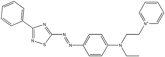 1-[2-[Ethyl[4-[(3-phenyl-1,2,4-thiadiazol-5-yl)azo]phenyl]amino]ethyl]pyridinium 구조식 이미지