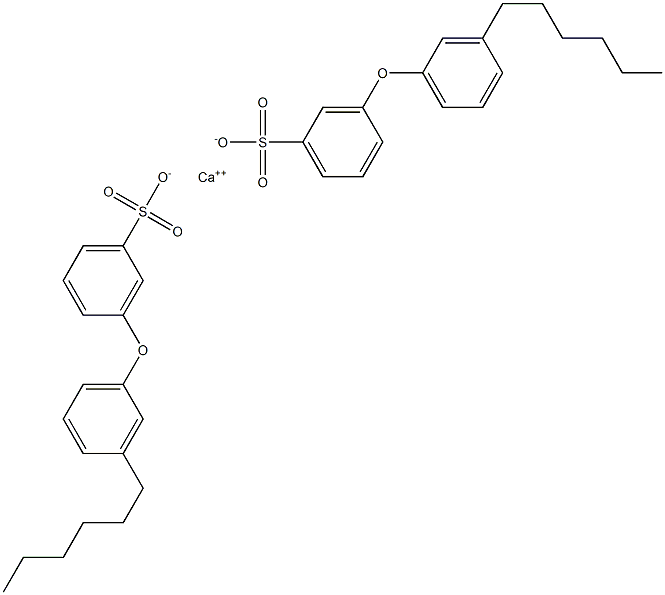 Bis[3-(3-hexylphenoxy)benzenesulfonic acid]calcium salt 구조식 이미지