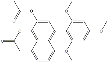 4-(2,4,6-Trimethoxyphenyl)naphthalene-1,2-diol diacetate Structure