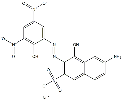6-Amino-4-hydroxy-3-(2-hydroxy-3,5-dinitrophenylazo)-2-naphthalenesulfonic acid sodium salt Structure