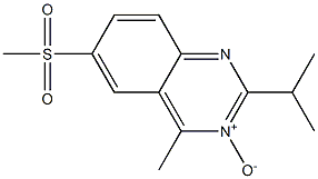 2-Isopropyl-4-methyl-6-methylsulfonylquinazoline 3-oxide 구조식 이미지