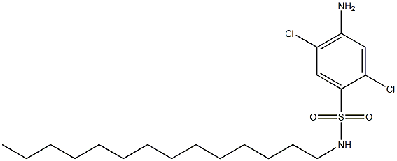 2,5-Dichloro-4-amino-N-tetradecylbenzenesulfonamide 구조식 이미지