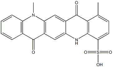 5,7,12,14-Tetrahydro-1,12-dimethyl-7,14-dioxoquino[2,3-b]acridine-4-sulfonic acid Structure