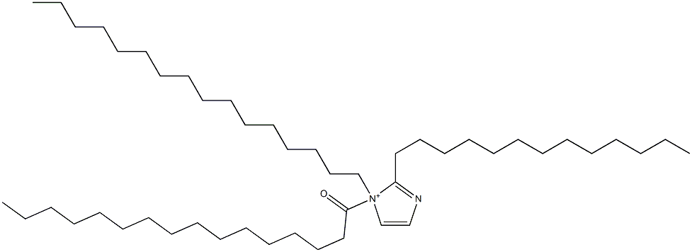 1-Hexadecyl-1-hexadecanoyl-2-tridecyl-1H-imidazol-1-ium 구조식 이미지