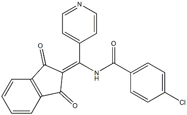 2-[(4-Chlorobenzoylamino)-4-pyridylmethylene]indane-1,3-dione 구조식 이미지