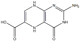 3,4,5,8-Tetrahydro-2-amino-4-oxopteridine-6-carboxylic acid 구조식 이미지