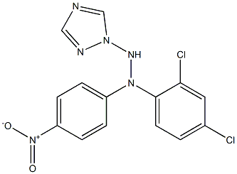 1-(1H-1,2,4-Triazol-1-yl)-2-[4-nitrophenyl]-2-(2,4-dichlorophenyl)hydrazine Structure