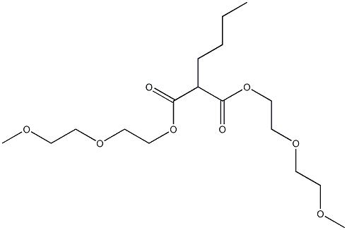 Pentane-1,1-dicarboxylic acid bis[2-(2-methoxyethoxy)ethyl] ester Structure