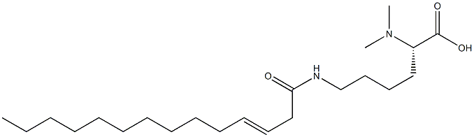 N6-(3-Tetradecenoyl)-N2,N2-dimethyllysine Structure