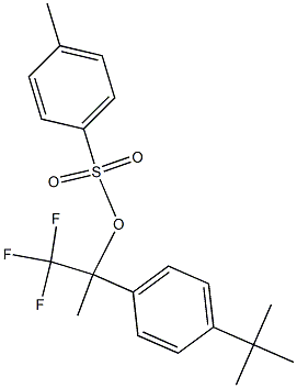 4-Methylbenzenesulfonic acid 1-(trifluoromethyl)-1-(4-tert-butylphenyl)ethyl ester Structure