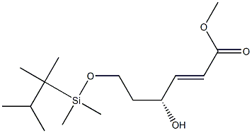 (2E,4R)-4-Hydroxy-6-[dimethyl(1,1,2-trimethylpropyl)silyloxy]-2-hexenoic acid methyl ester 구조식 이미지