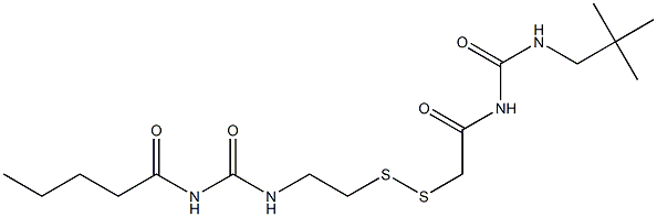 1-Pentanoyl-3-[2-[[(3-neopentylureido)carbonylmethyl]dithio]ethyl]urea 구조식 이미지