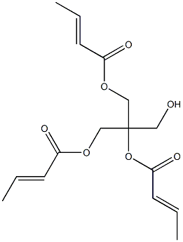 Tris[(E)-2-butenoic acid]2-(hydroxymethyl)propane-1,2,3-triyl ester 구조식 이미지