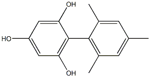 2-(2,4,6-Trimethylphenyl)benzene-1,3,5-triol Structure