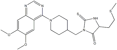 1-[[1-(6,7-Dimethoxyquinazolin-4-yl)piperidin-4-yl]methyl]-4-[2-(methylthio)ethyl]-2-thioxoimidazolidin-5-one Structure