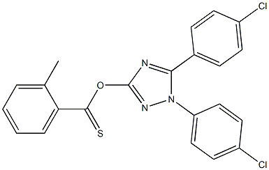 1,5-Bis(4-chlorophenyl)-1H-1,2,4-triazol-3-ol 2-methylthiobenzoate Structure