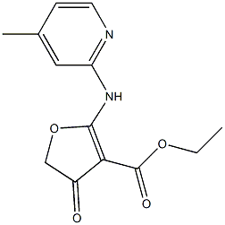 4,5-Dihydro-2-[(4-methylpyridin-2-yl)amino]-4-oxofuran-3-carboxylic acid ethyl ester 구조식 이미지