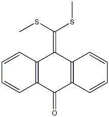 10-[Bis(methylthio)methylene]anthracen-9(10H)-one Structure