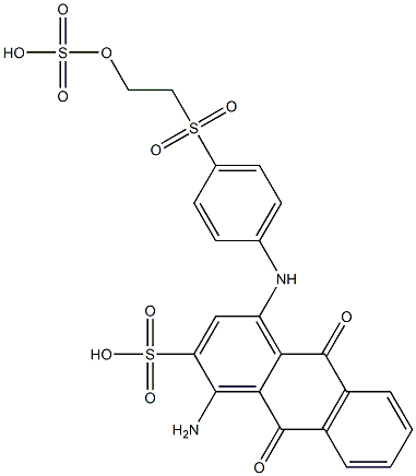 1-Amino-4-[4-[2-(sulfooxy)ethylsulfonyl]anilino]-9,10-dioxo-2-anthracenesulfonic acid 구조식 이미지