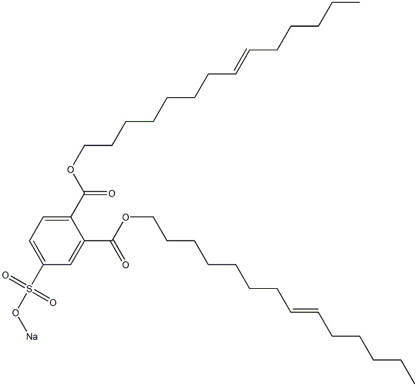 4-(Sodiosulfo)phthalic acid di(8-tetradecenyl) ester 구조식 이미지