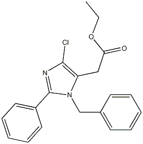 2-Phenyl-1-benzyl-4-chloro-1H-imidazole-5-acetic acid ethyl ester 구조식 이미지