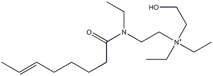 2-[N-Ethyl-N-(6-octenoyl)amino]-N,N-diethyl-N-(2-hydroxyethyl)ethanaminium 구조식 이미지