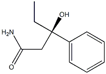 (3R)-3-Hydroxy-3-phenylpentanamide Structure