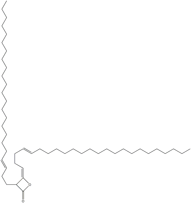 3-(3-Tricosenyl)-4-(4-tetracosen-1-ylidene)oxetan-2-one Structure