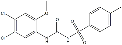 1-(4,5-Dichloro-2-methoxyphenyl)-3-(4-methylphenylsulfonyl)urea 구조식 이미지